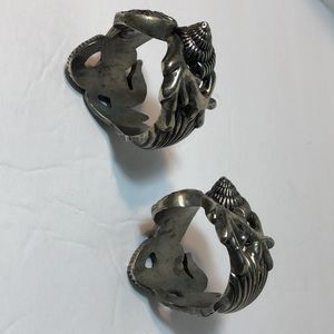 Vintage Napkins ring holder Godinger silver 1994. 2 Pcs.